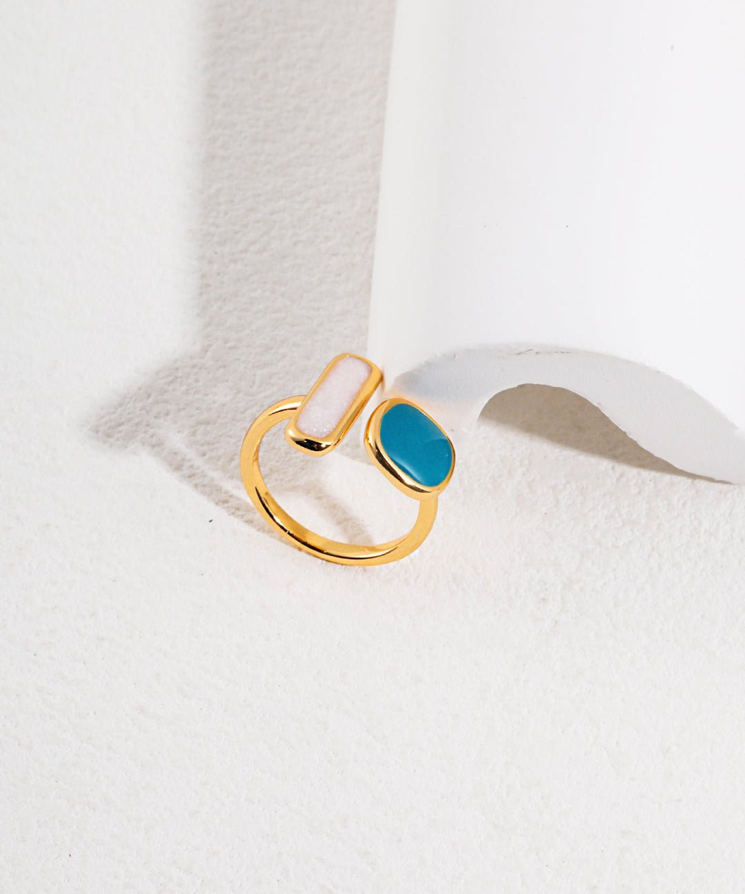 Minimalist Enamel Glaze Open Ring - floysun