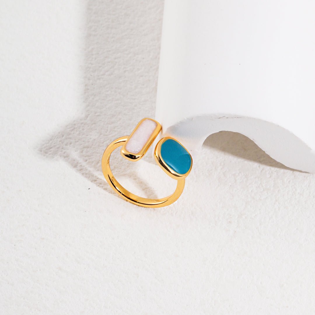 Minimalist Enamel Glaze Open Ring - floysun