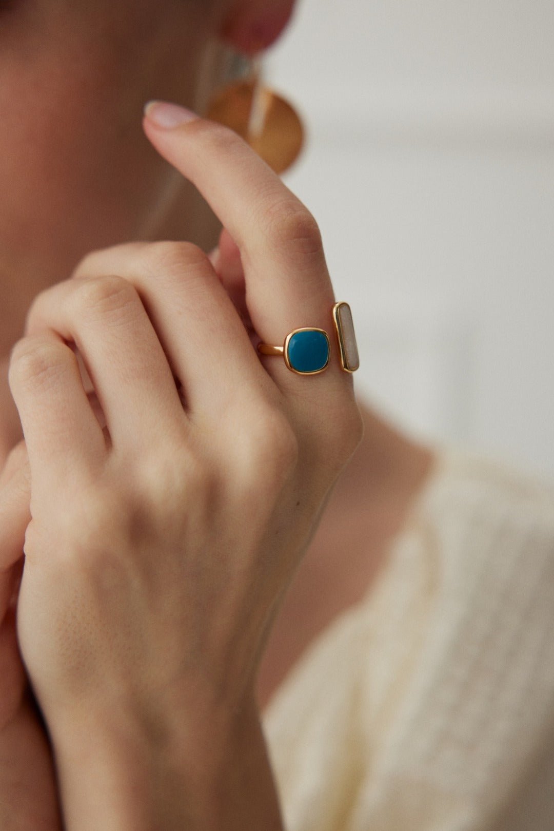 Minimalist Enamel Glaze Open Ring - floysun