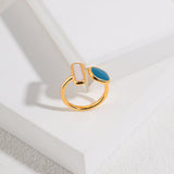 Minimalist Enamel Glaze Open Ring - floysun