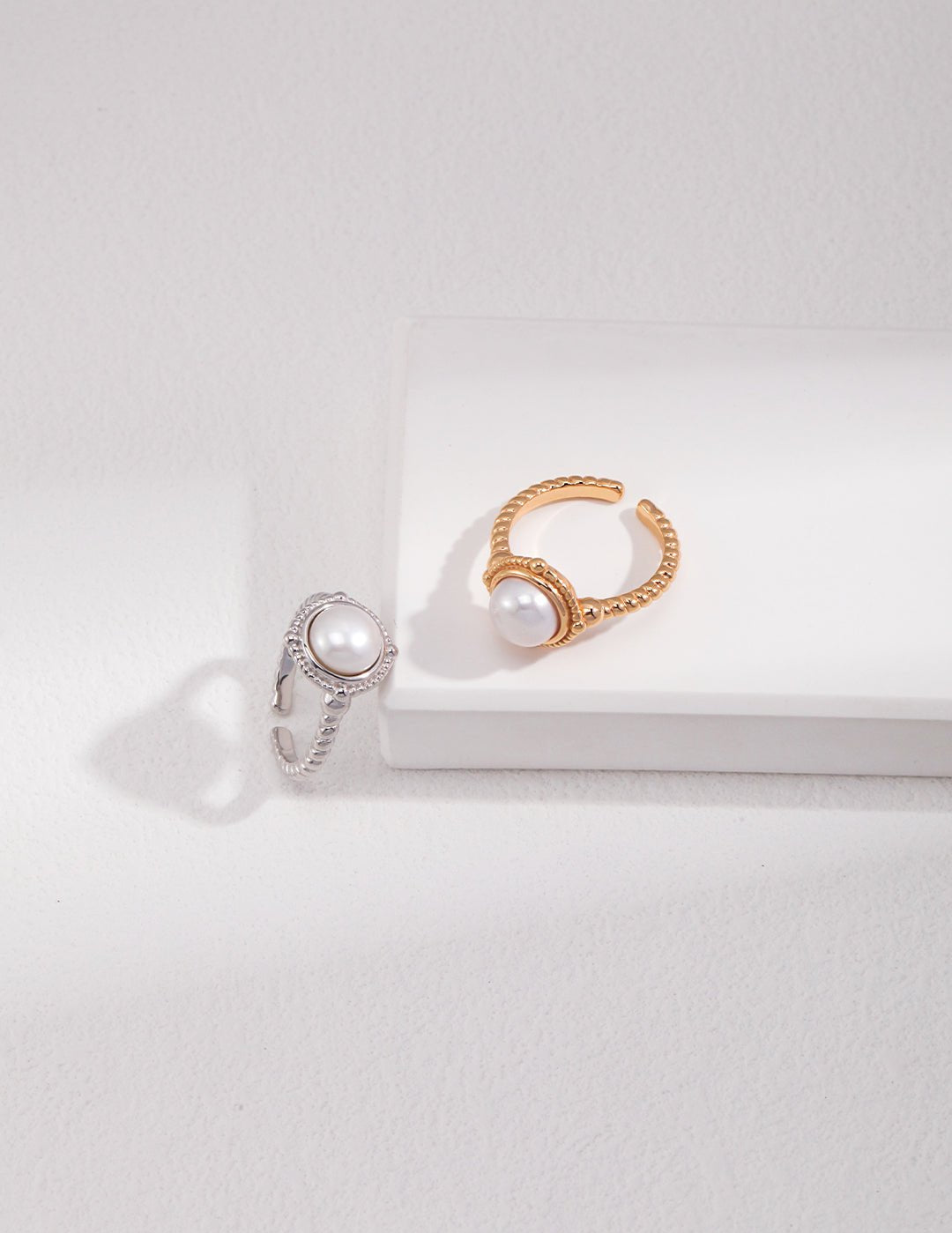 Minimalist French Style Pearl Rings - floysun