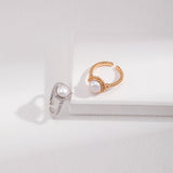 Minimalist French Style Pearl Rings - floysun