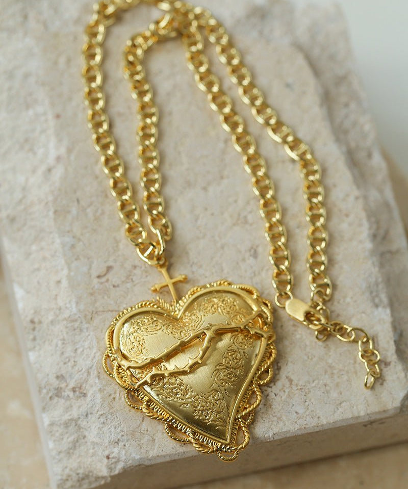 Minimalist Gold Layered Heart Design Necklace - floysun