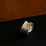 Minimalist Handmade Texture Matte Silver Open Ring - floysun