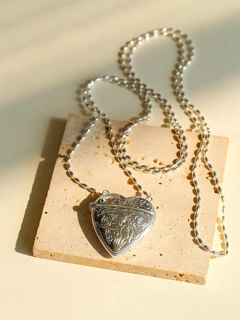 Minimalist Heart Crossbody Pendant Necklace - floysun