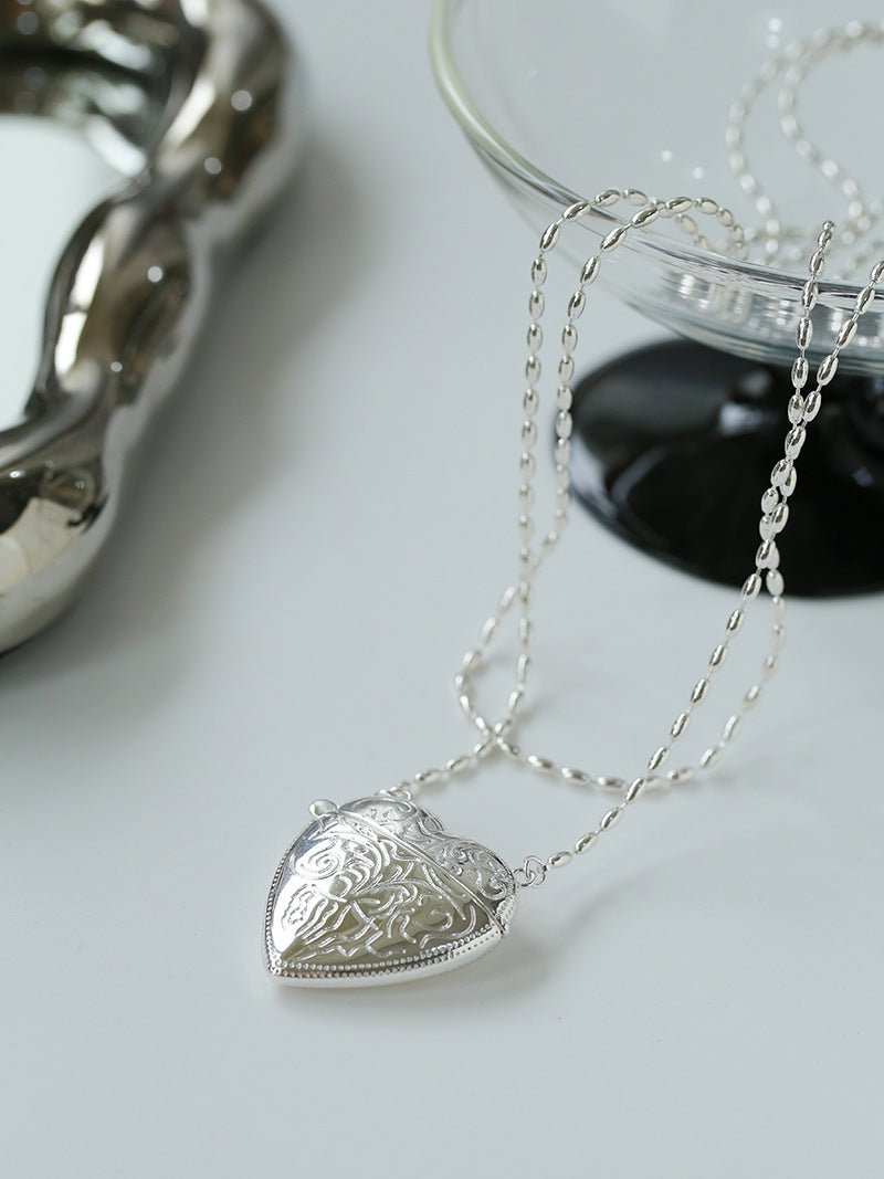 Minimalist Heart Crossbody Pendant Necklace - floysun