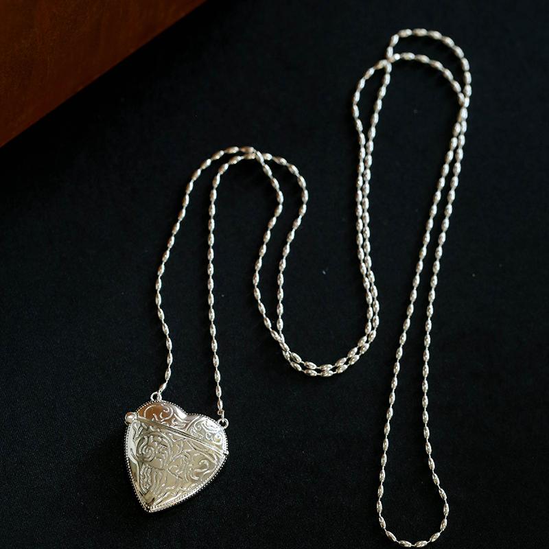 Minimalist Heart Crossbody Pendant Necklace - floysun