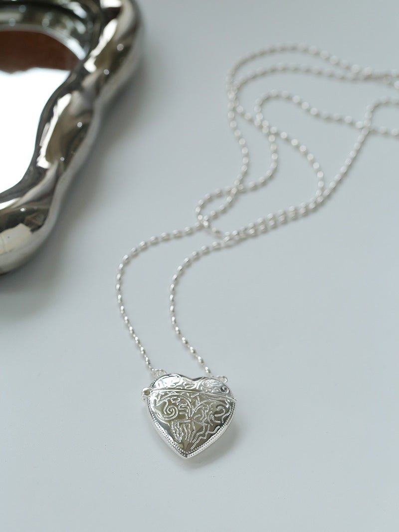 Minimalist Heart Crossbody Pendant Necklace - floysun