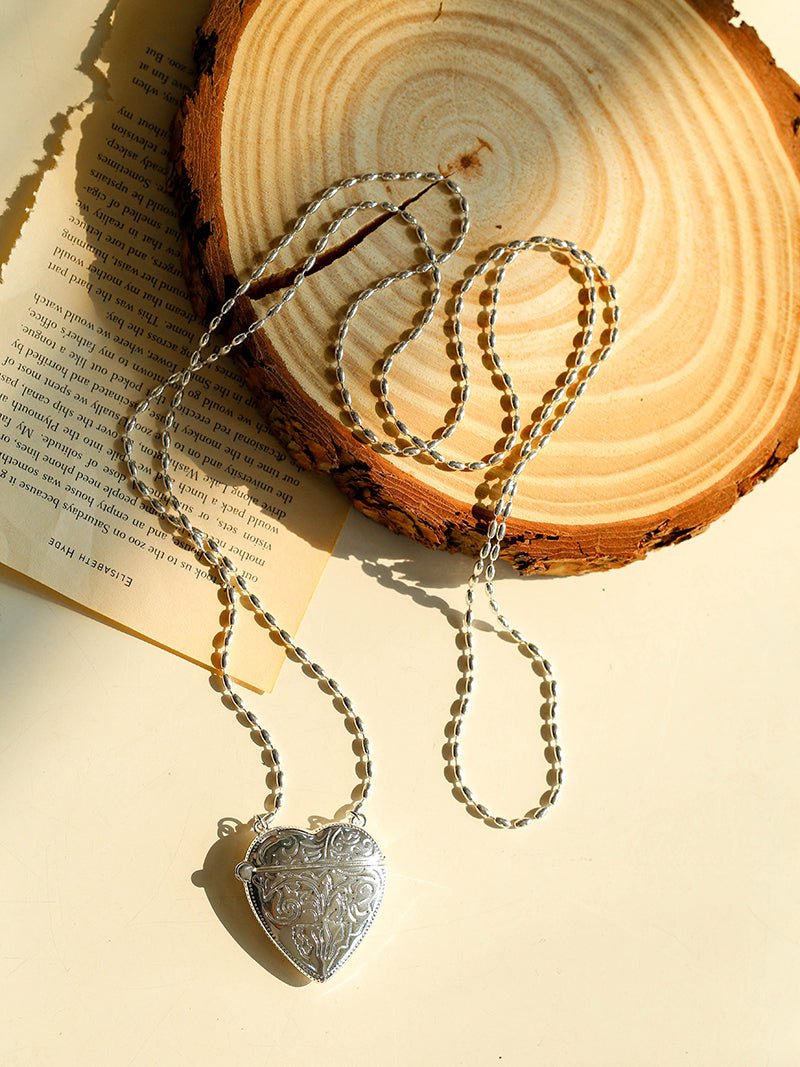 Minimalist Heart Crossbody Pendant Necklace - floysun