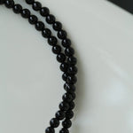 Minimalist Modern Baroque Pearl Black Onyx Beaded Necklace - floysun