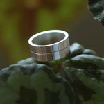 Minimalist Silver 925 Matte Wide Face Ring - floysun