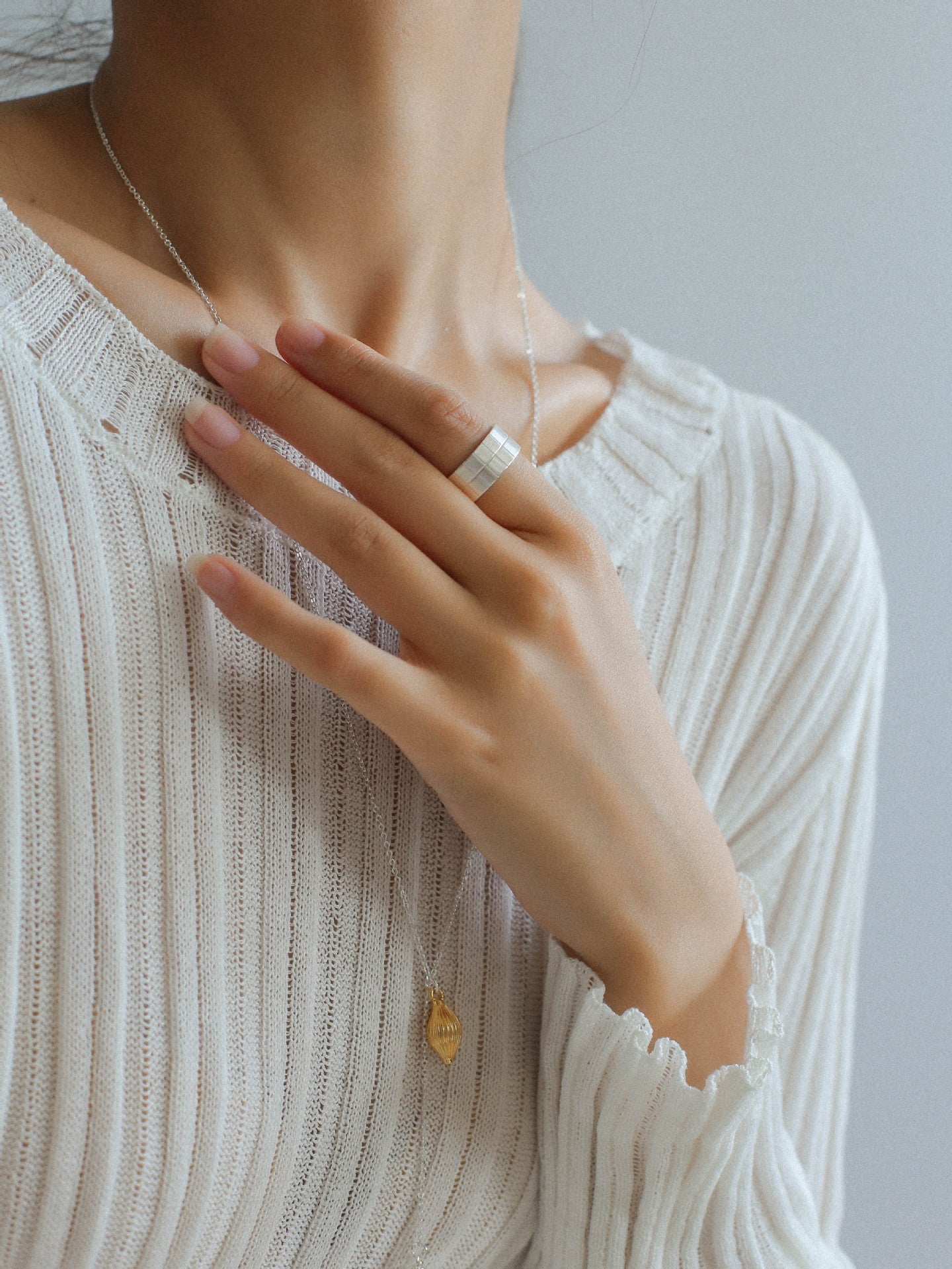 Minimalist Silver 925 Matte Wide Face Ring - floysun