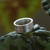 Minimalist Silver 925 Matte Wide Face Ring - floysun