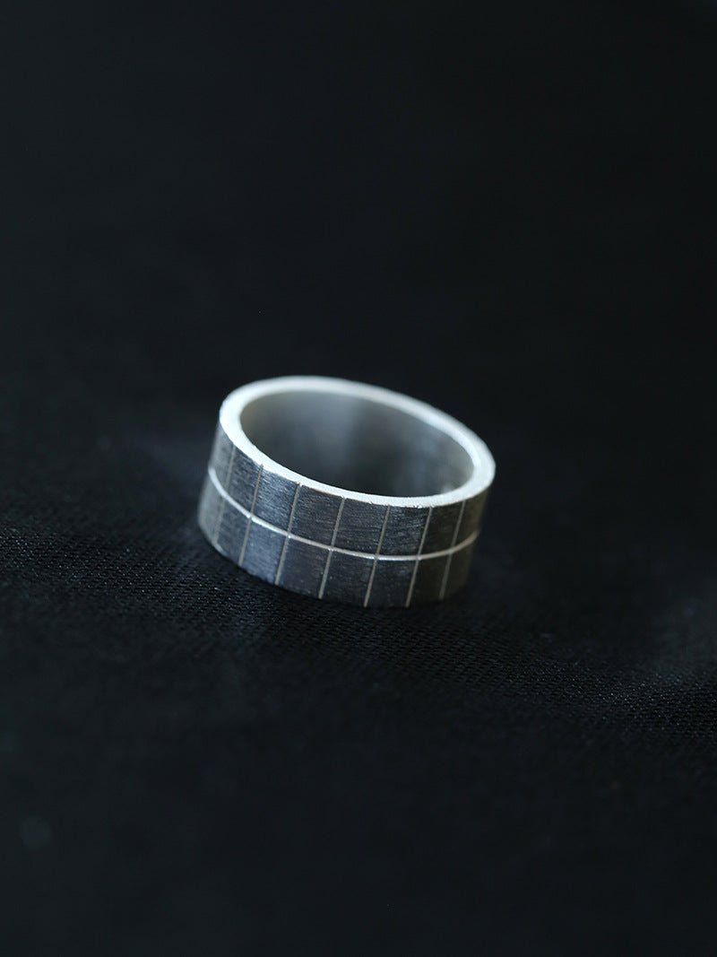 Minimalist Silver 925 Matte Wide Face Ring - floysun