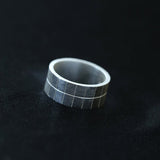 Minimalist Silver 925 Matte Wide Face Ring - floysun