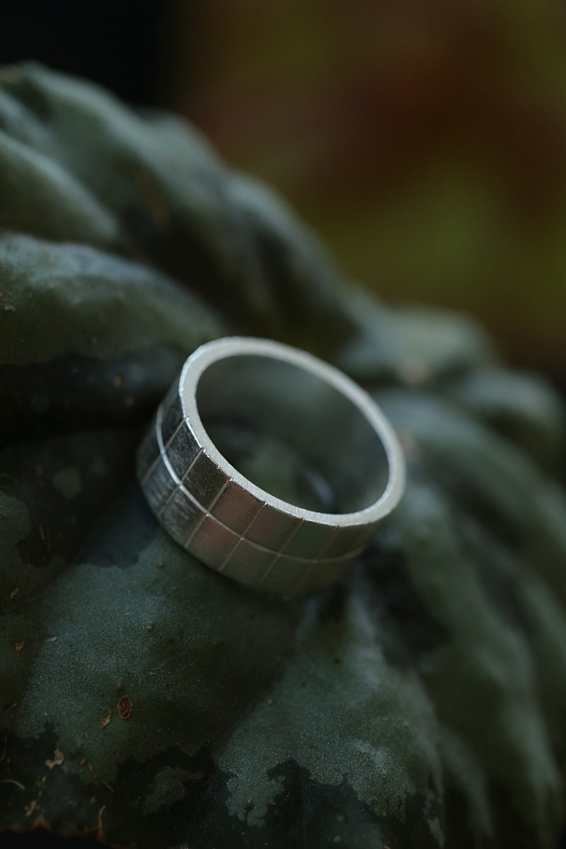 Minimalist Silver 925 Matte Wide Face Ring - floysun