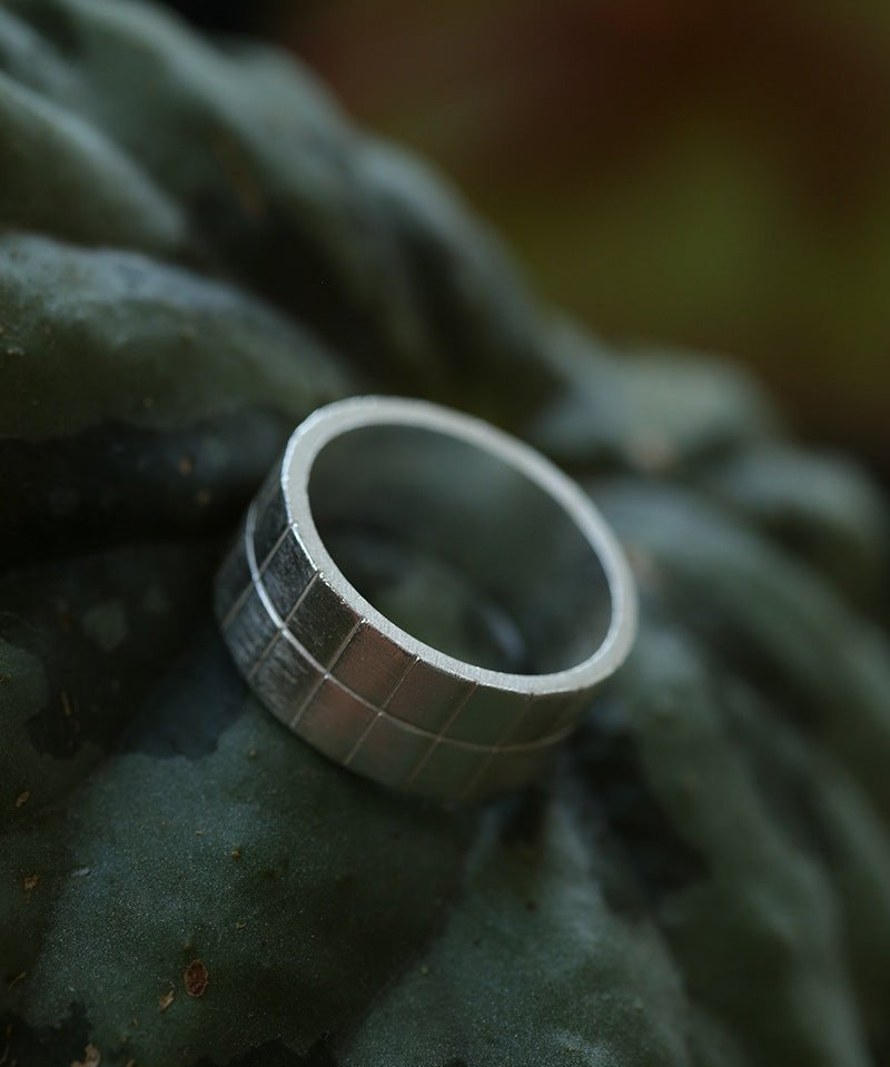 Minimalist Silver 925 Matte Wide Face Ring - floysun