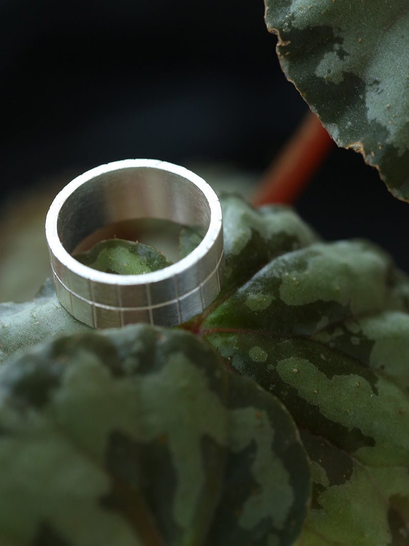 Minimalist Silver 925 Matte Wide Face Ring - floysun