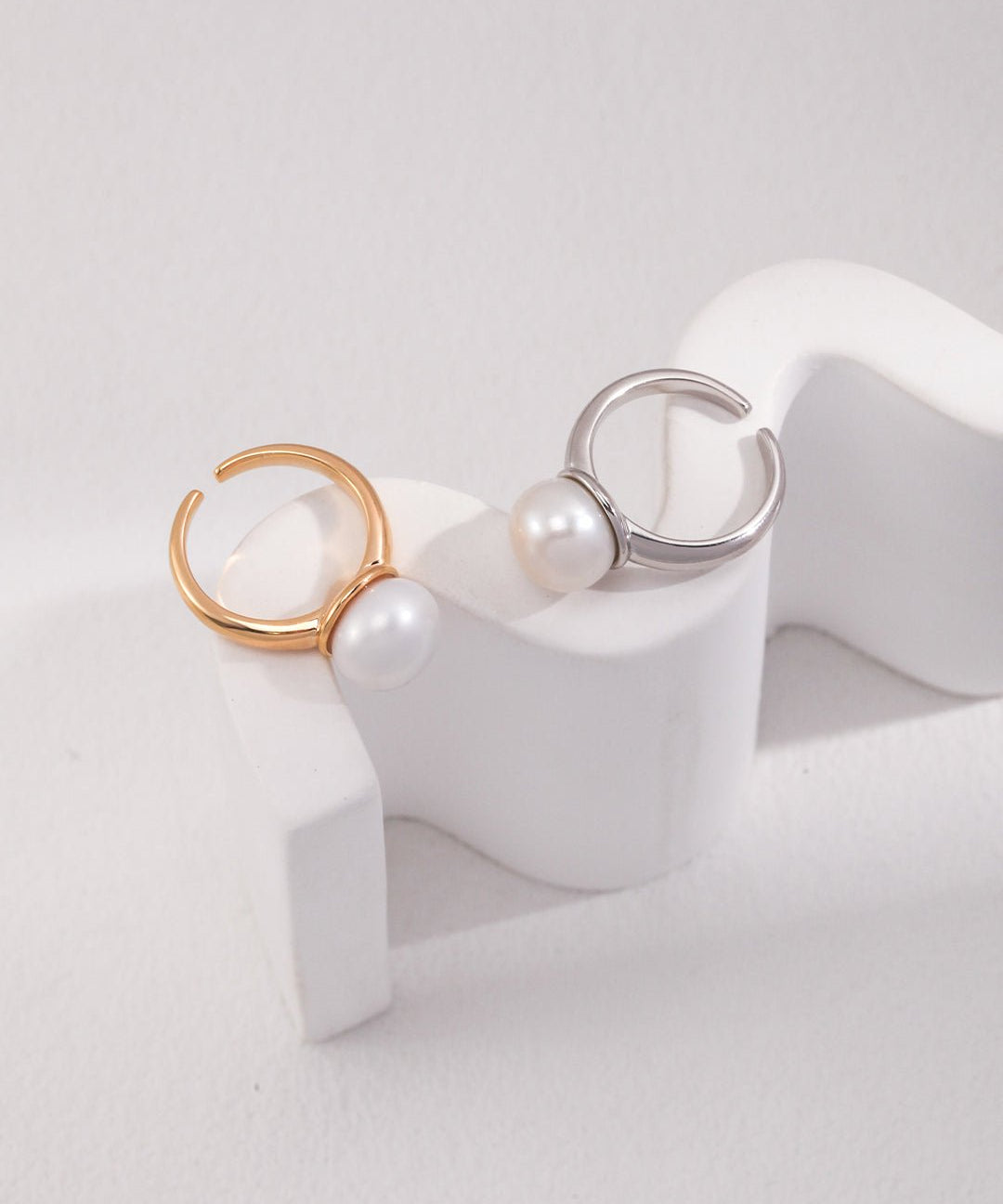 Minimalist Single Pearl Rings - floysun