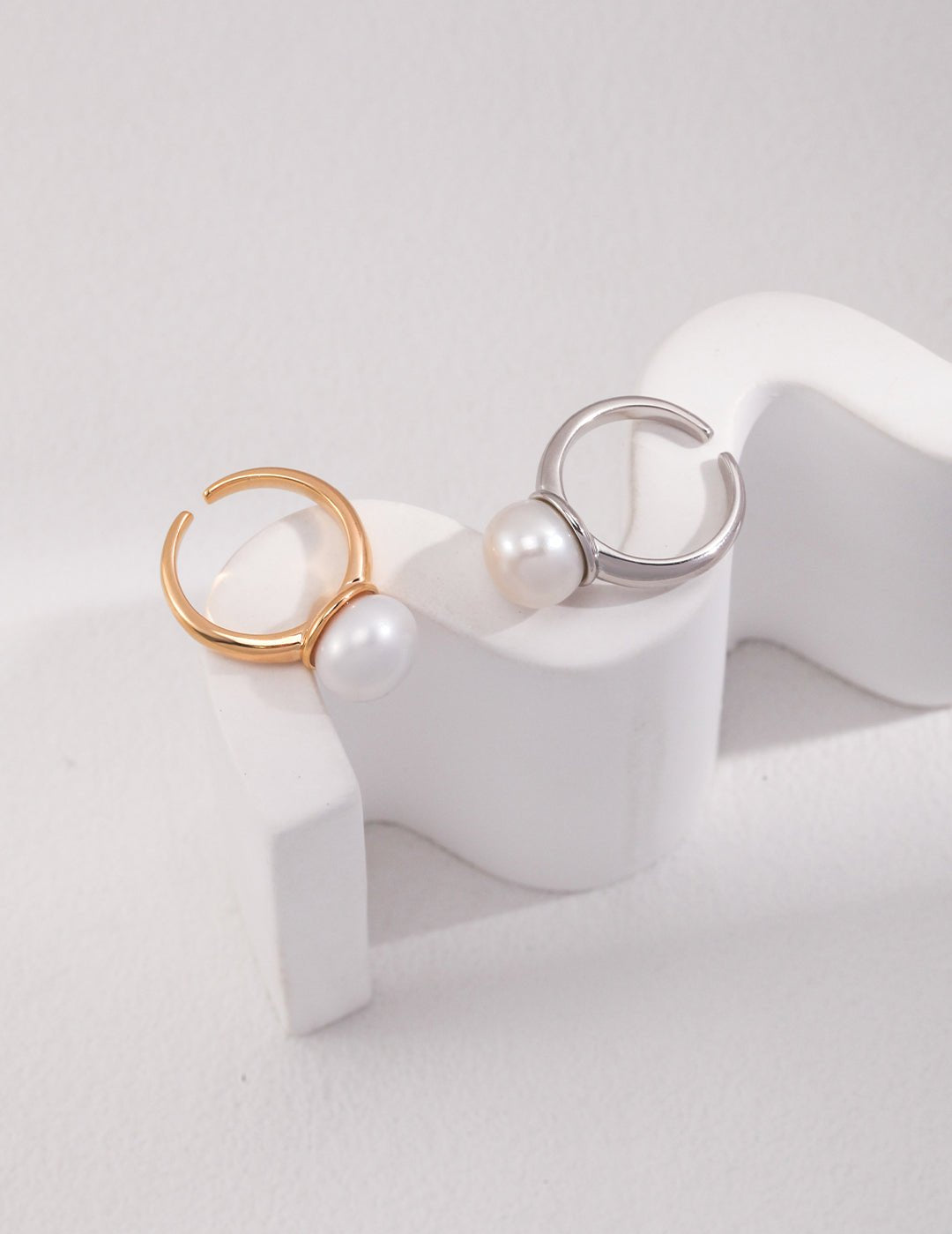 Minimalist Single Pearl Rings - floysun