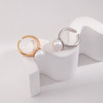 Minimalist Single Pearl Rings - floysun