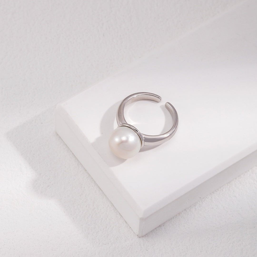 Minimalist Single Pearl Rings - floysun