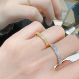 Minimalist Stacking Ring with Diamonds - floysun