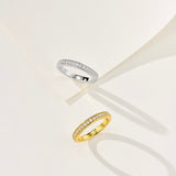 Minimalist Stacking Ring with Diamonds - floysun