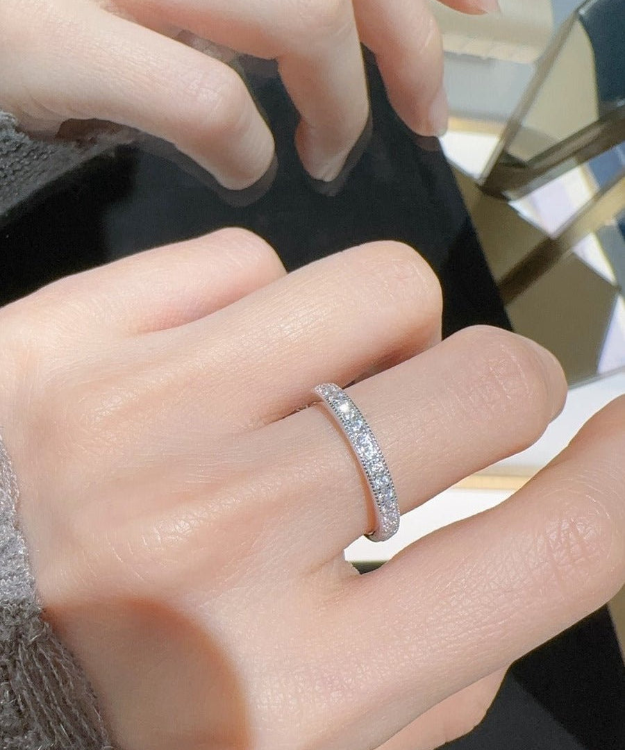 Minimalist Stacking Ring with Diamonds - floysun