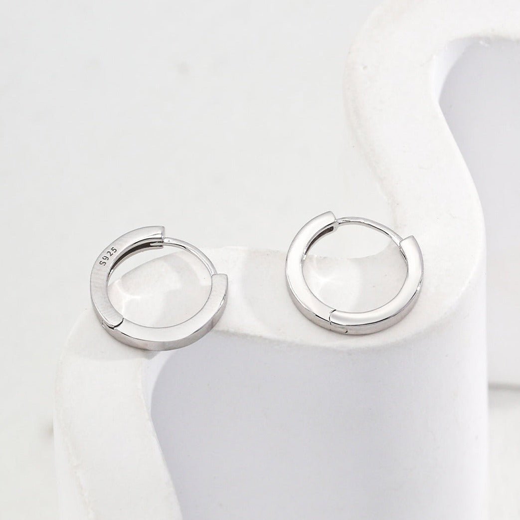 Minimalist Sterling Silver Hoop Earrings - floysun