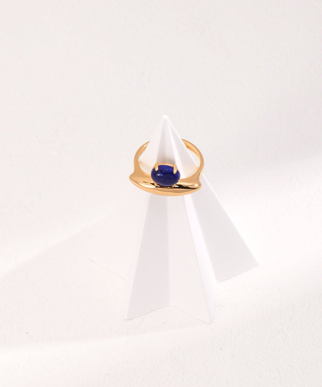 Minimalist Sterling Silver Lapis Lazuli Ring - floysun