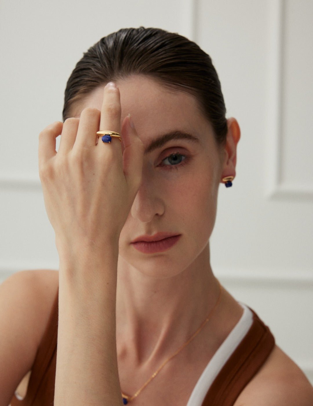 Minimalist Sterling Silver Lapis Lazuli Ring - floysun