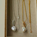 Minimalist Willow Leaf Baroque Pearl Pendant Necklace - floysun