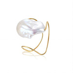 Miracle Series Minimalist Open Baroque Pearl Ring - floysun