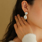 Modern Vista Metal Oval Earrings - floysun