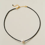 Monochrome Elegance Baroque Pearl Necklace - floysun