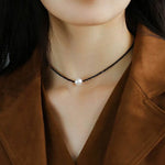 Monochrome Elegance Baroque Pearl Necklace - floysun