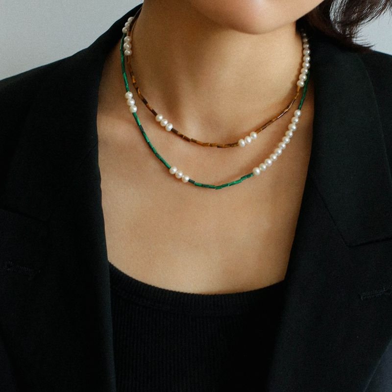 Mosaic Freshwater Pearl Necklaces - floysun