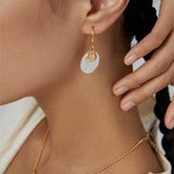 Mother - of - pearl Earrings: Ethereal Elegance - floysun