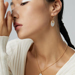 Mother - of - pearl Earrings: Ethereal Elegance - floysun