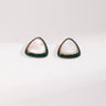 Mother of Pearl Green Triangular Earrings - floysun