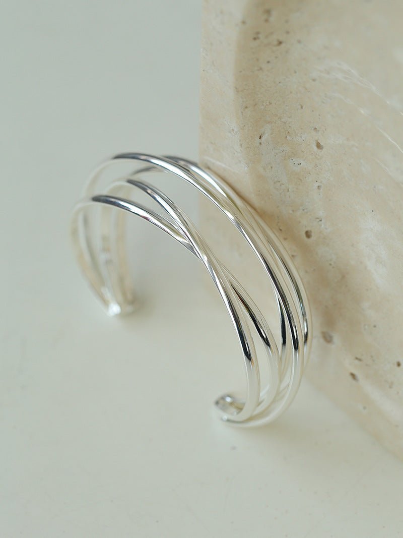 Multi - Layer Geometric Line Metal Bangles Bracelet - floysun