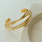 Multi - Layer Geometric Line Metal Bangles Bracelet - floysun