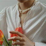 Multi - layered Baroque Pearl Necklace - floysun