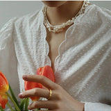 Multi - layered Baroque Pearl Necklace - floysun