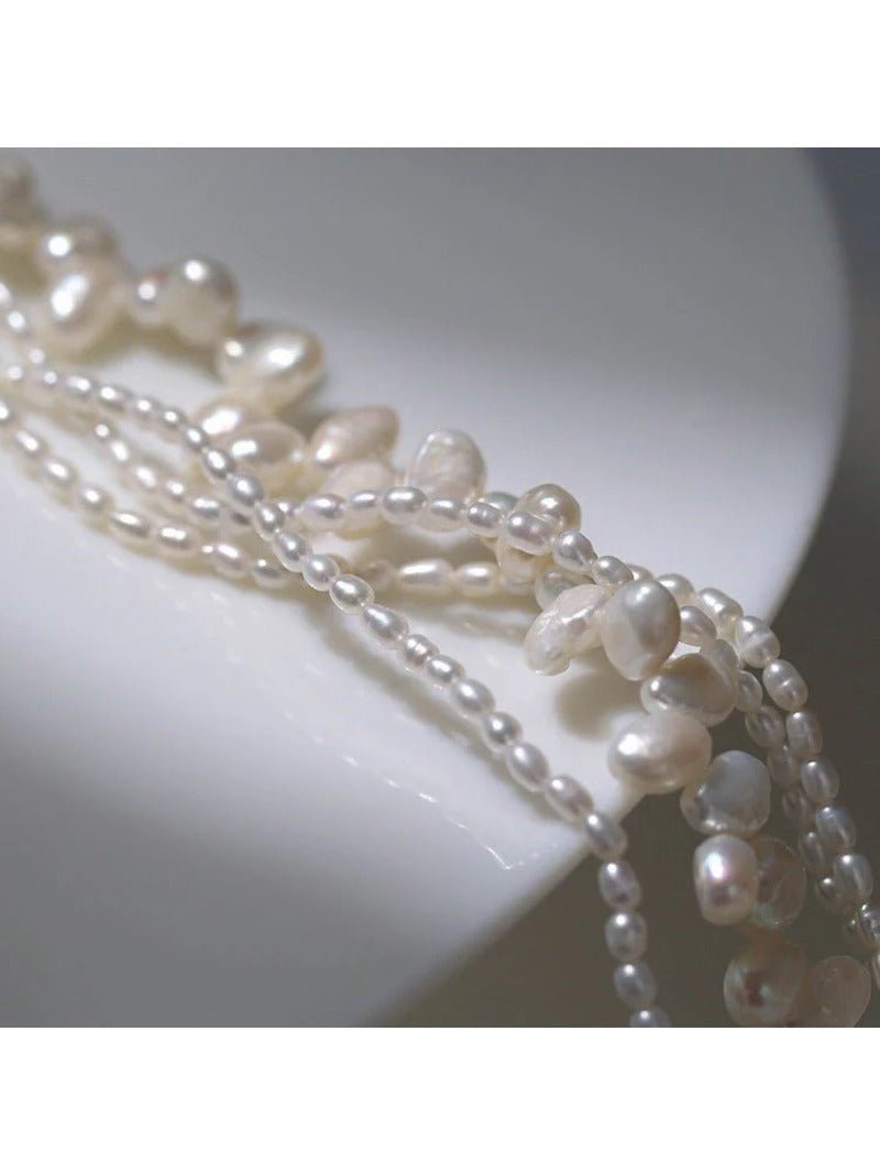 Multi - layered Baroque Pearl Necklace - floysun