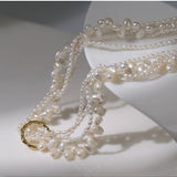 Multi - layered Baroque Pearl Necklace - floysun