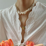 Multi - layered Baroque Pearl Necklace - floysun