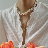 Multi - layered Baroque Pearl Necklace - floysun