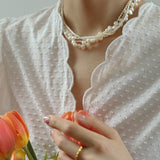 Multi - layered Baroque Pearl Necklace - floysun